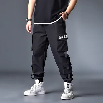 7XL 6XL 5XL XXXXL Šoninės Kišenės Krovinių Haremo Kelnės 2020 Metų Hip-Hop Atsitiktinis Poilsiu Kelnes Streetwear Mados Sweatpants Kelnės