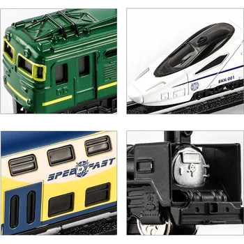 Mini Lydinio Retro Classic Traukinio Žaislų Diecast Traukinių greitųjų Geležinkelių Modelio Figūra, Žaislai, Vaikams, Dovanų Rinkiniai