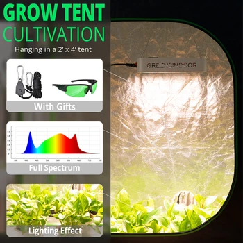 Greensindoor 2000W Augti Šviesos Phytolamp Augalų Daržovių Ir Žydi Režimu Visą Spektrą 430nm-780nm Led Augti Augti Palapinę Lauke Žibintai