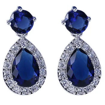 2021 nauja madinga pilka mėlyna spalva 925 sterlingas sidabro auskarai moterims lady jubiliejų dovana, juvelyriniai dirbiniai didmeninė E5620