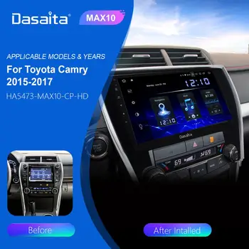 Dasaita Automobilio Radijo 1 Din Android 10.0 Toyota Camry MUMS Versiją 2016 2017 DSP 10.2