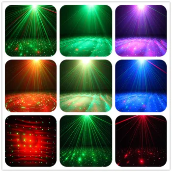 Nuotolinio Muzikos Aurora Meteoras Star Raudona Žalia Lazerinis Projektorius, RGB Šviesos LED Disco DJ Šalies Namų Poveikį Rodo, KTV Scenos Apšvietimo Lemputė