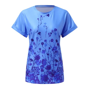 Moterų Tunika Plius Dydis Vintage marškinėliai Negabaritinių Neapibrėžta Harajuku Moterų trumpomis Rankovėmis Atspausdintas O-kaklo Viršūnes Tee marškinėliai Derliaus