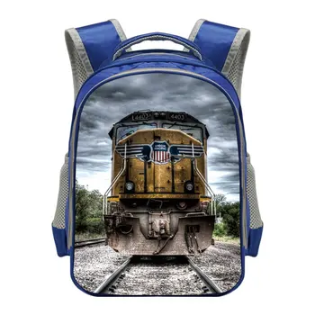 Mielas Garo Lokomotyvą / Traukinio modelį, mokykla, krepšiai, kuprinės vaikų kuprinės traukinio vaikas darželyje maišelį berniukai drobės bookbag