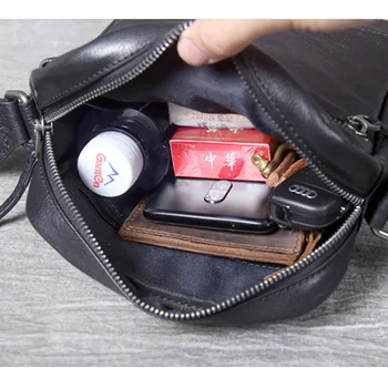 AETOO Vyrų oda pečių maišą, paprastas atsitiktinis messenger bag, pirmas sluoksnis karvės odos krūtinės maišelį, mobilusis telefonas krepšys