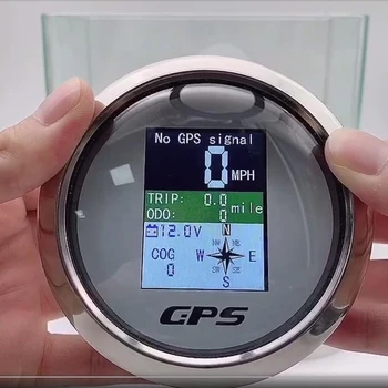 Vandeniui atsparus TFT Ekrano Skaitmeninis GPS Spidometro Daviklis 85MM MPH Mazgų Km/h pakoreguota + GPS Antena Ridos Valtis Automobilių Motociklas