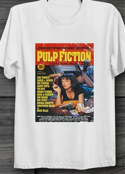 Pulp Fiction Filmas Cool Retro Vintage Plakatas Unisex Marškinėliai B264 Homme Plus Size Tee Marškinėliai