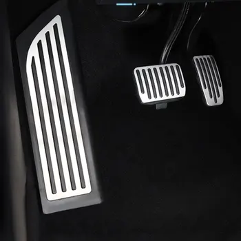 Xburstcar Nerūdijančio Plieno Automobilio Pedalus Pedalo Mygtukai Padengti Akceleratoriaus, Stabdžių Poilsio Pedalo Pedalu Pagalvėlės Apima Tesla Model 3 / Y