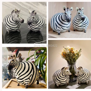 Zebra Statula Gyvūnų Statulėlės, Kūrybiškumą, Stiliaus šiaurės šalių namų aksesuarai, namų dekoro namų namų figūrėlės Biuro Apdailos Dovana
