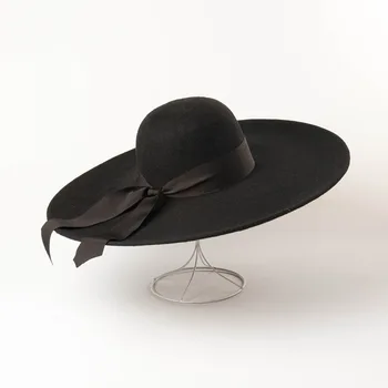 01909-HH8172 žiemos vilna Paprastumo kietos vėjo kraštų lady fedoras bžūp vyrų, moterų laisvalaikio parodoje stiliaus skrybėlę