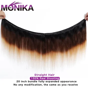Monika Ombre Plaukų Pynimas Peru Žmogaus Plaukai Tiesūs 3 Ryšulius Pynimo Honey Blonde #27/#30/#99J/#2 Spalvos Plaukų Ryšulių Ne Remy