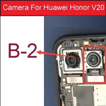 Reguliuojamo Galinio vaizdo Kamera Už Huawei Honor V20 PCT-29 Mažų Susiduria ir Pagrindiniai galinė vaizdo Kamera Flex Kabelis Už Garbę Peržiūrėti 20 atsarginės Dalys