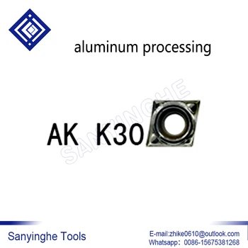CCMT09T308-AK K30 10vnt/daug nemokamas pristatymas aukštos kokybės cnc karbido tekinimas aliuminio įdėklais