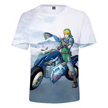 Kietas Legend of Zelda marškinėliai Harajuku T-Shirt vyrai harajuku Trumpas Rankovės Kpop Tees Negabaritinių 3-14 metų amžiaus vaikams marškinėliai