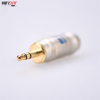 HIFIDIY GYVENTI 2VNT/Komplektas 3.5 mm AUX-Plug jungtis Audio signalo įvesties kabelis viela grynas coppy Auksą, Sidabrą, stiprintuvas 