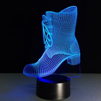 Batai Formos LED Nakties Šviesos 3D Iliuzija Lemputė Dovanų Spalvų Kaita, Naktį Šviesos Vaikai Naktiniai Lampe Baterijos Lamparas Pristatymas