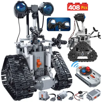 408PCS Miestas Kūrybos RC Robotas Elektrinės Blokai įrangos pardavimas, biuro įrangos Nuotolinio Valdymo Protingas Robotas Plytų Žaislai Vaikams