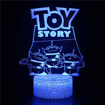 Disney Dygsnio LToy Istorija Užsieniečių Animacinių filmų 3d Šviesos Vaikams LED Nakties Šviesos Vaikų Miegamasis Decortion Stalo Lempa Kalėdos Dovanas