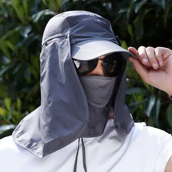Lauko Skrybėlę UV Apsauga Veido ir Kaklo Atvartu Vyras Saulės Bžūp Vasaros Vyrai Moterys Skrybėlę Veido Apsaugos Darbo Atsitiktinis Skrybėlę Vasarą