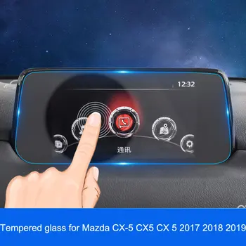 Grūdintas stiklas Mazda CX-5 CX5 2017 2018 2019 GPS Navigacijos Ekrano Plieno medžiagos, Apsauginės Plėvelės LCD Ekrano Plėvelė