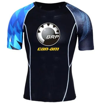 BRP can-am komandos Spausdinimo Suspaudimo T-Shirt Treniruotės Viršūnes Fitneso Triko Atsitiktinis Marškinėliai Quick Dry Trumpas Rankovėmis marškinėliai J