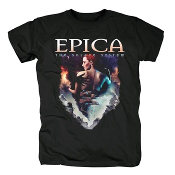Medvilnės Epica Nusiraminimo Sistemai, Sunkiųjų Metalų Black vyriški t unisex marškinėliai tee medvilnės Marškinėliai Europos Dydį