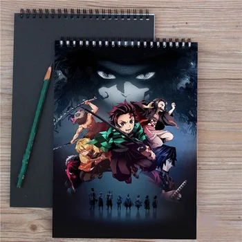 A4 Anime Demon Slayer Akvarelės Popieriaus, Eskizas Knygos Nešiojamų Sketchbook Grafiti Eskizas Vertus, Tapybos Sąsiuvinis