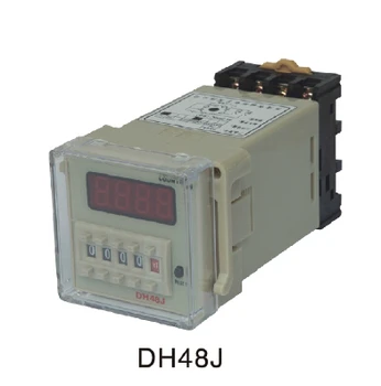 DC 24v skaitmeninis anksto counter relay 1-999900 LED ekranas, 11 pin skydelyje įdiegtas DH48J-A SPDT vienam-formuojamasis skaičius skaitiklis