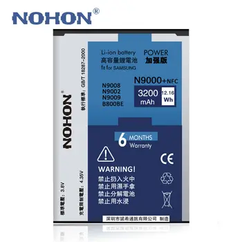 Nohon Bateriją, Skirtą Samsung Galaxy Note 3 2 8 Edge 4 Note3 B800BE S3 S4 S5 S6 S7 S8 Krašto Note8 Note4 Note2 S6Edge Dėl SAM Baterija