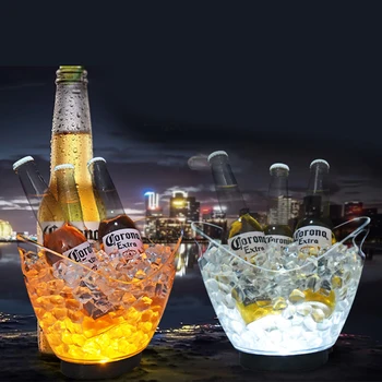 Nauji Neperšlampami LED Ledo Kibirą, naktiniame klube Bar Šalis, Šampanas, Vynas Kibirą 6 Spalvos Skaidrios Šviesos Vyno Barelį, 5 Spalvų