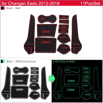 Groove Kilimėlis Automobilių Lipdukai Priedai Anti-slip durų groove taurės pagalvėlė gumos kilimėlis Changan Eado 2012 m. iki 2019 m. 2013 m. m. 2017 m. 2018 m.
