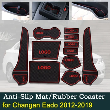 Groove Kilimėlis Automobilių Lipdukai Priedai Anti-slip durų groove taurės pagalvėlė gumos kilimėlis Changan Eado 2012 m. iki 2019 m. 2013 m. m. 2017 m. 2018 m.