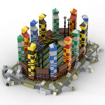 Buildmoc Haris Quidditch Stadionas Magic Serijos Miesto Futbolo Plaukioja Šluotų Sporto Building Block Modelis Žaislai, Dovanos Vaikams