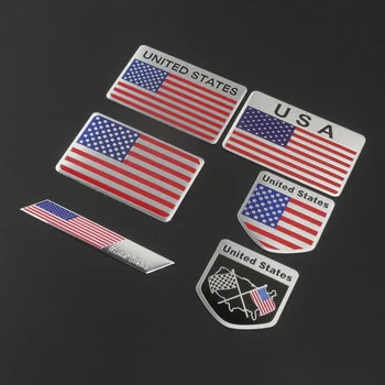 10VNT JAV Vėliava Jungtinės amerikos valstijos Plonas Aliuminio Etiketės, Emblemos 
