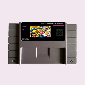 Aukštos Kokybės 16 Bitų Super Bomberman NTSC Didelis, Pilkos spalvos Žaidimo Kortelės JAV Versija Žaidimo Žaidėjas