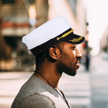 Suaugusiųjų Kapitonas Skrybėlę Karinės Skrybėles, Valtis Kapitonas Laivo Jūreivis Kostiumas Skrybėlę reguliuojamas Bžūp karinio jūrų Laivyno Jūros