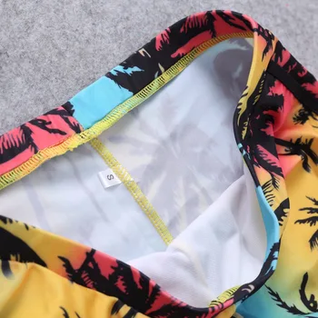 Seksualus maudymosi kostiumėlis Moterų Pasėlių Top Aukštos Juosmens Šortai Gėlių Bikini Paplūdimio maudymosi Kostiumėliai Paplūdimio Naujas maudymosi Kostiumėliai