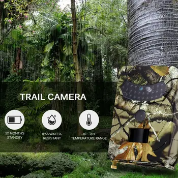 Mini Medžioklės Kamera Pr-100 HD Infraraudonųjų spindulių ryšiu 1080P Terminio Vaizdo Kamera, ABS Naktinio Matymo Laukinių gyvūnų Stebėjimo Stebėti Vandeniui