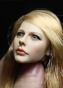 Sandėlyje 1/6 masto KUMIK 13-12 Avril Lavigne Veiksmų Skaičius, galvos modelį su šviesiais plaukais, for12 colių moters kūno