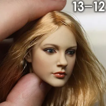 Sandėlyje 1/6 masto KUMIK 13-12 Avril Lavigne Veiksmų Skaičius, galvos modelį su šviesiais plaukais, for12 colių moters kūno