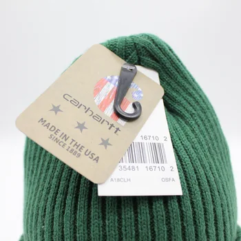 Universalus Dryžuotas Odos Etiketė Vilnos Skrybėlę Vyrų ir Moterų Mados Prekės ženklo Megzti Skrybėlę Rudenį ir Žiemą Šiltas Slidinėjimo Kepurę Puloveris Skrybėlę