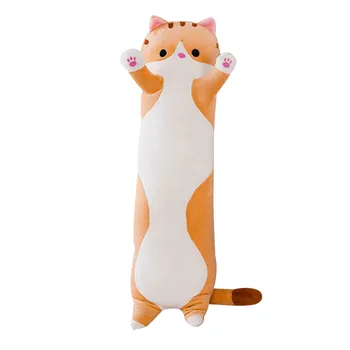 50cm Mielas Kawaii Katė Su Bow Pliušinis Lėlės Ilgai Medvilnės Cute Kačių Lėlės, Pliušinis Žaislas, Minkšti Kimštiniai Miega Pagalvės Komforto Žaislai