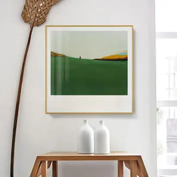 Impresionistų Aikštėje Dekoratyvinis Dažymas Dykumos Prairie Begalinis Paprasta Drobės Tapybos Meno Dekoracija Kambarį Fone