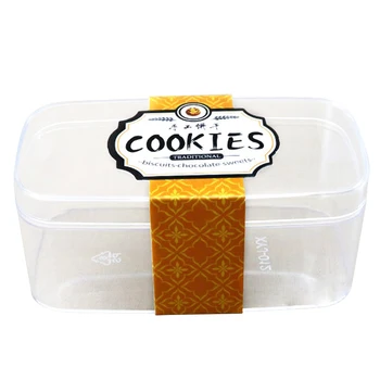 10vnt Net raudona kepimo sausainiai, šokoladiniai saldainiai, dovanos plastikinės dėžės skaidrus kvadratinius sausainius, desertas pyragas dėžutė su popieriaus rankovės