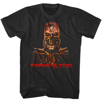Terminatorius Aprūdijęs T800 Cyborg Vyrų Ir AposS Marškinėliai Skeletas 