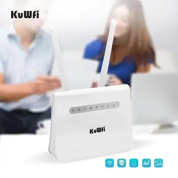 KuWFi 4G SIM kortelės MEZON Maršrutizatorius paramos Lanport 300Mbps 4G LTECPE Mobiliojo ryšio Wi-fi 