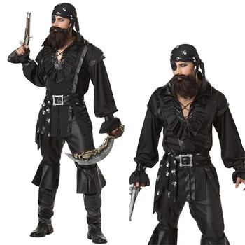 Jack Sparrow Piratų Kostiumų Suaugusiųjų Cosplay Fancy Dress Karnavalas Kapitonas Piratai Karibų Helovinas Kostiumas Šalis Už Mens