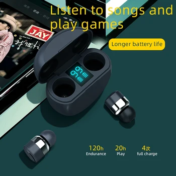 T18 Naujas TWS Bluetooth 5.1 Ausinės 9D Stereo Sporto Vandeniui Ausinių Ausines Su Mikrofonu Visiems Išmaniųjų Telefonų