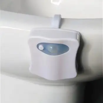 Smart PIR Judesio Jutiklis Tualeto Sėdynė Naktį Šviesa 8 Spalvų Vandeniui Apšvietimas unitazo LED Luminaria Lempos WC Tualeto Šviesos