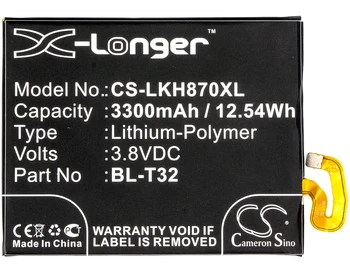 Cameron Kinijos 3300mAh Baterija BL-T32, EAC63438701 už LG AS993, G6, G6, TD-LTE, G600K, H870, H870DS, H871, H872,LS993, US997,VS988